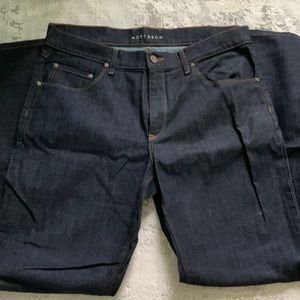 Mott & Bow Men's Straight Jeans - Dark Blue